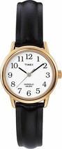 Timex Easy Reader 25mm Gold-Tone Brass Case, Black Leather Strap, Women&#39;... - $49.95