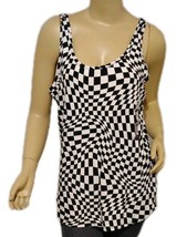 New Womens Square Checkered Scoop Neck Tank Size XL(19) - $190.31 MXN