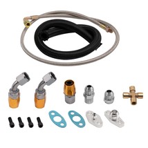 Turbo Oil Feed Line &amp; Oil Drain Return Line T3 GT35 GT30 GT3582 GT3076 - £175.00 GBP