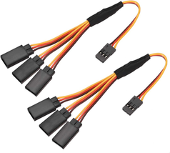 Uxcell RC Products 4 Way Servo Wire Extension Cord 30 Core 168Mm 3 Pin in Brown/ - £8.72 GBP
