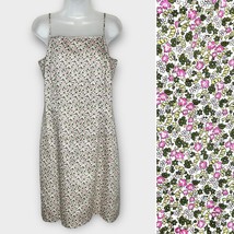 ANN TAYLOR Vintage Y2K Ditsy floral square neck spaghetti strap dress size 12 - £22.78 GBP