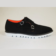Men Tayno Dressy Casual Soft Suede Comfortable Double Buckle #Freshman Black image 8