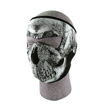 Balboa WNFM002G Glow In The Dark Neoprene Face Mask - Black/White Skull ... - £12.92 GBP