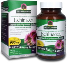 Nature&#39;s Answer Echinacea Purpurea Herb Vegetarian Vegan 900 mg 90 Capsules Non  - £23.08 GBP