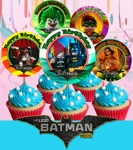 12 Lego Batman Movie Inspired Party Picks, Cupcake Picks, Cupcake Topper... - $11.99