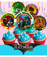12 Lego Batman Movie Inspired Party Picks, Cupcake Picks, Cupcake Toppers Set #1 - £9.44 GBP
