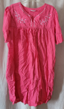VTG Women's National Nightgown Plus Size 3X Pink Pullover Short Sleeve L... - $19.99