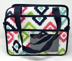 Thirty-One Medium Collapsible Tote w/ Pockets Geometric Multicolored NWOT - $26.59