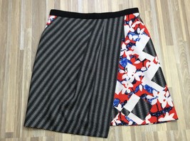 Peter Pilotto for Target Checked Floral Print Faux Wrap Mini Skirt Womens Size 6 - £10.89 GBP