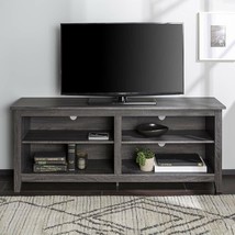 Gray Grey TV Stand Home Entertainment Center Storage Cabinet Media Audio 60 inch - £261.50 GBP