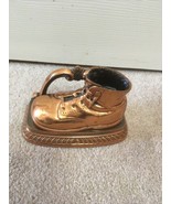 VINTAGE BRONZE?  BABY SHOE BOOK END PAPER WEIGHT - $17.42 CAD