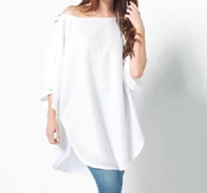 Rubin Singer Studio Knit Off-the-Shoulder Tunic Top- Pearl White,  M/L - £19.69 GBP