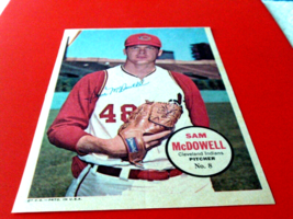 1967 Topps Pin Up # 8 Sam Mc Dowell Nm / Mint Or Better !! - £31.46 GBP