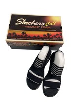 Skechers Cali Wedge Sandal Black Woman’s Size 7 Memory Foam Comfortable - $34.00