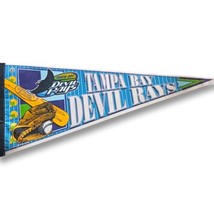 Vintage 1990s 1998 Tampa Bay Devil Rays Mlb Baseball Full Size 30 X 12 Pennant - £12.42 GBP