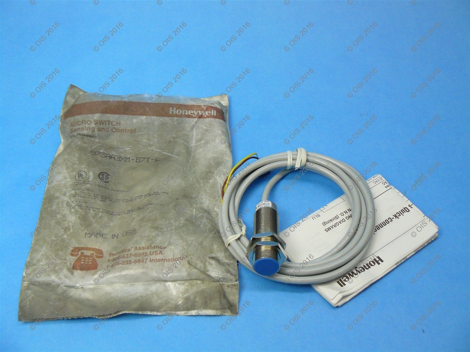 Micro Switch 973AA3XM-B7T-L Proximity Sensor 18mm 2 Wire 20-250 VAC N.C.... - $49.99