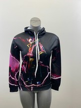Women&#39;s All Over Pattern Hoodie Size Small Polyester Blend Black Pink Lo... - $150.76 MXN
