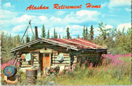 Postcard Alaska Scenic Depicting a Novel Retirement Log Cabin 6 x 4 ins - £3.87 GBP
