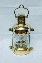 maritime nautical décor 14&quot;Antique brass anchor oil lamp Christmas gift - £73.25 GBP