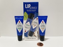 2 pc Jack Black Intense Therapy Lip Balm SPF 25 Lip Duo Set Shea Butter &amp; Mint - £17.30 GBP