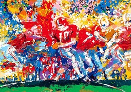 Framed canvas art print giclee  Leroy Neiman &quot;Alabama Handoff&quot; football vs texas - $39.59+