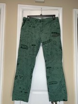 Ripndip Jeans Green Graffiti Print Cats Aliens Skater HTF Straight No Si... - $99.95