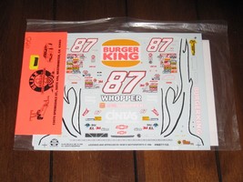 Slixx NASCAR 1155 87 Burger King Cintas Nemechek Chevy Waterslide Decal 1/24 NOS - £11.00 GBP