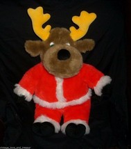 20&quot; Big Vintage 1992 Gund Christmas Brown Reindeer Stuffed Animal Plush Toy - £29.90 GBP