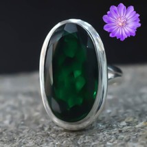 Chrome Diopside Gemstone 925 Silver Ring Handmade Jewelry Gift For Women - £7.34 GBP