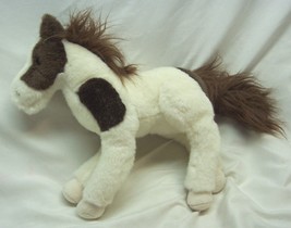 JAAG NICE WHITE WITH BROWN SPOTS PONY HORSE 12&quot; Plush STUFFED ANIMAL TOY - £15.48 GBP