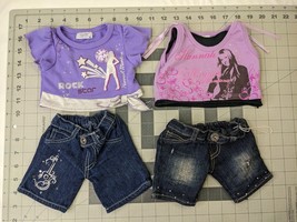 Build a Bear Hannah Montana Shirt Jeans Lot Stuffed Animal Toy - £10.05 GBP