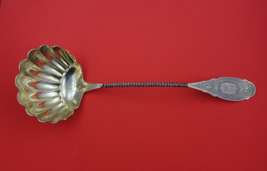 Coin Silver by Hotchkiss &amp; Schreuder Soup Ladle w/ Shell bowl Engine Tur... - $404.91