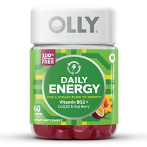 OLLY Daily Energy Gummies with B12, CoQ10, &amp; Goji Berry, Caffeine Free, 60 CT. - £20.56 GBP