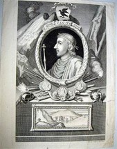 GEORGE VIRTUE Original c1790 Copperplate Engraving King Canute - £48.27 GBP