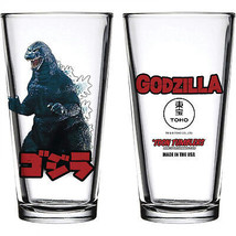 Godzilla Japanese Title Pint Glass Clear - £17.33 GBP