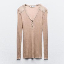 Zara Bnwt 2024. Sand Pink Cape Top Cardigan Fine Knit. 3920/085 - £49.36 GBP