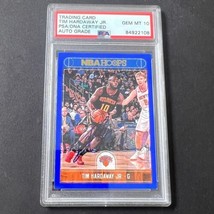 2017-18 NBA Hoops #60 Tim Hardaway Jr. Signed Card AUTO 10 PSA Slabbed Knicks - $79.99