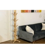 Modern Wooden STANDING COAT RACK With Adjustable Base And Hooks – Space-... - $8,088.79 MXN
