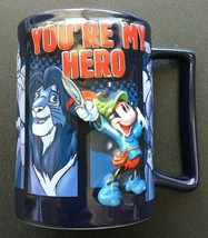 DISNEY PARKS You&#39;re My Hero Multi character Ceramic Coffee Mug - £7.71 GBP
