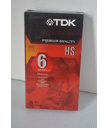 TDK T-120 HS Premium Quality 6 hours VHS blank Recording video cassette ... - $10.00