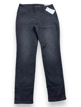 New Chico’s Black Wash Denim Pull On Jegging Jeans Rhinestones Sz 6R/0.5R $119 - £31.33 GBP