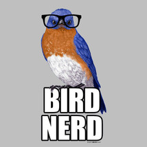 Bird Nerd T-shirt S M L XL 2XL NWT Grey Unisex  Cotton Blend - £17.72 GBP