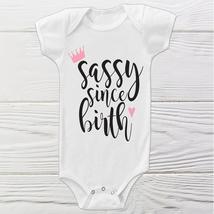 Girls Sassy Onesie | Girls Bofdysuit | Unique Baby Gift | Girls Sassy Bodysuit  - £11.94 GBP