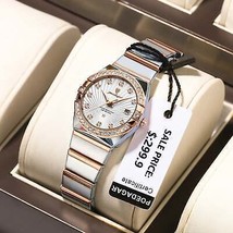 POEDAGAR Luxury Waterproof Stainless Steel Womens Luminous Watch - £36.32 GBP+