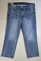 New Gap Vintage Flare High Rise Distressed Blue Jeans Womens Sz 34 / 18R (38x31) - £16.14 GBP