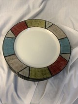 7 Geometric Design Dinner Plates 11” - £24.80 GBP