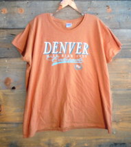Denver Colorado Mile High City USA Mens 2XL Tshirt State Orange Tee Gild... - $9.85