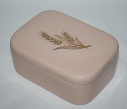 Lenox Vintage -Green Mark- Dusty Pink Gold Wheat Cigarette Trinket Box with Lid - £33.75 GBP