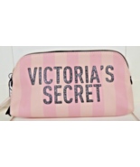 Victoria&#39;s Secret Pink Makeup Cosmetic Bag Sparkle logo NWT LQQK 9.5x5x2.5 - $21.86 CAD