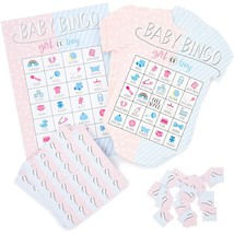 Gender Reveal Bingo Game Set, Party Supplies (38 Pieces) - $24.99